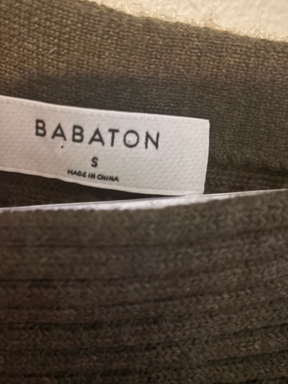 Aritzia Babaton Luc Sweater Boatneck Merino Wool Green Size Small Ribbed - Picture 4 of 7
